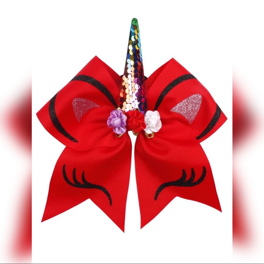 Lot of 3 unicorn cheer bows